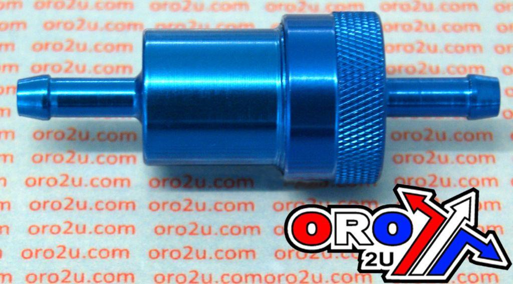 INLINE FUEL FILTER ALLOY 6mm 1/4 BLUE WITH CLEANABLE FILTER thumbnail 4