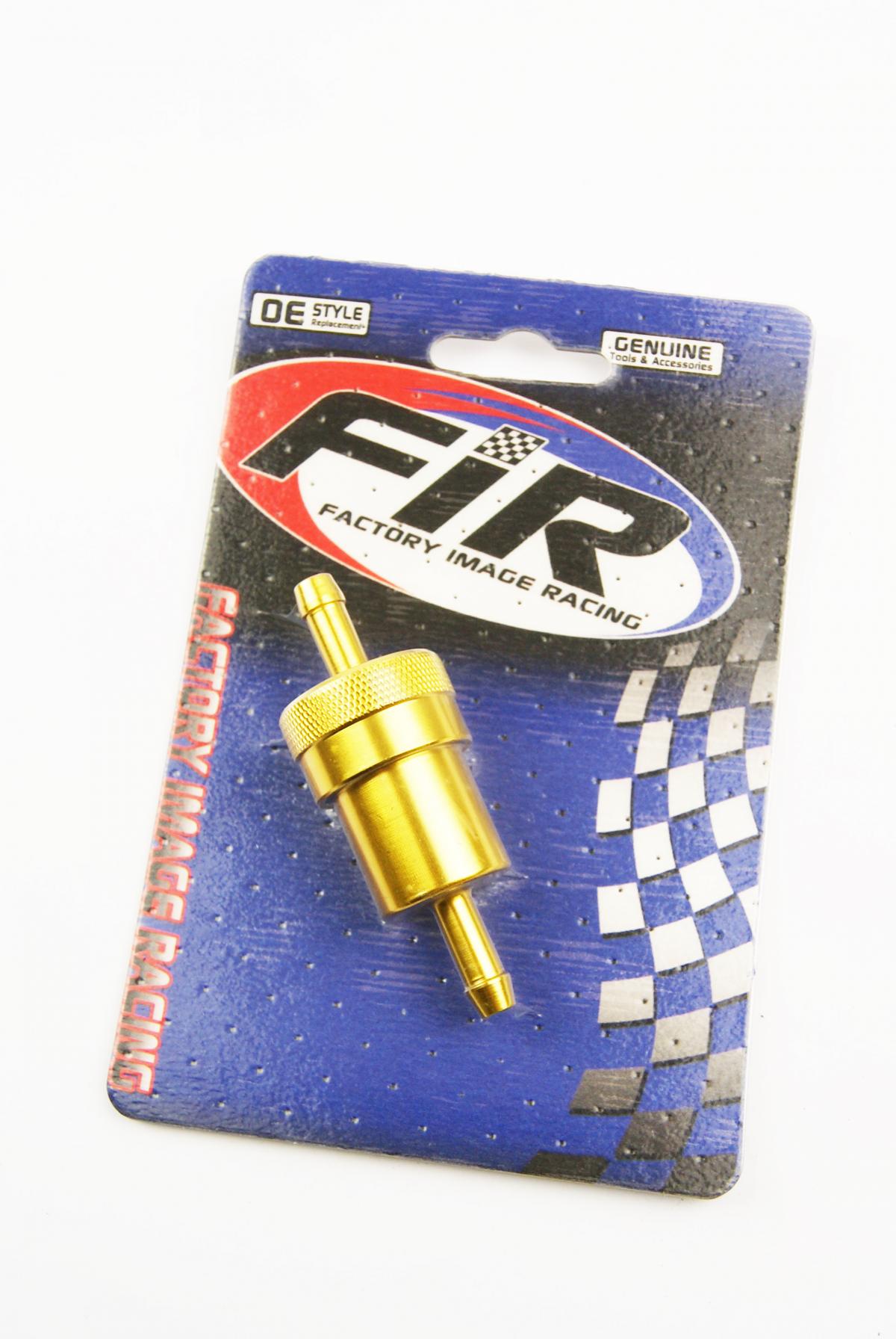 INLINE FUEL FILTER ALLOY 6mm 1/4 GOLD WITH CLEANABLE FILTER thumbnail 2