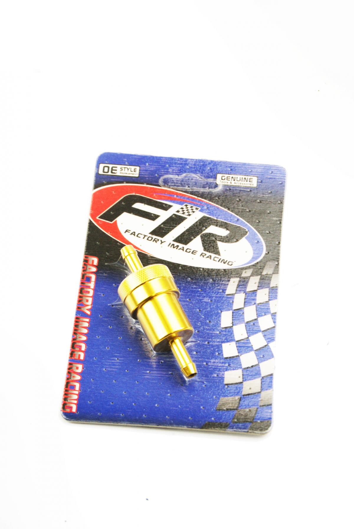 INLINE FUEL FILTER ALLOY 6mm 1/4 GOLD WITH CLEANABLE FILTER thumbnail 3