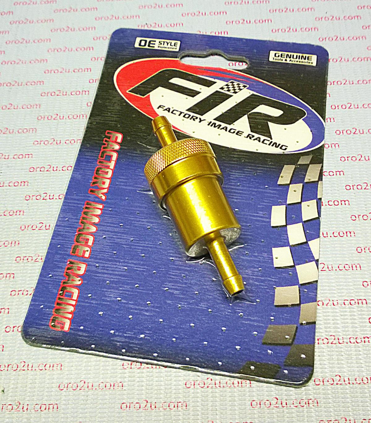 INLINE FUEL FILTER ALLOY 6mm 1/4 GOLD WITH CLEANABLE FILTER thumbnail 4