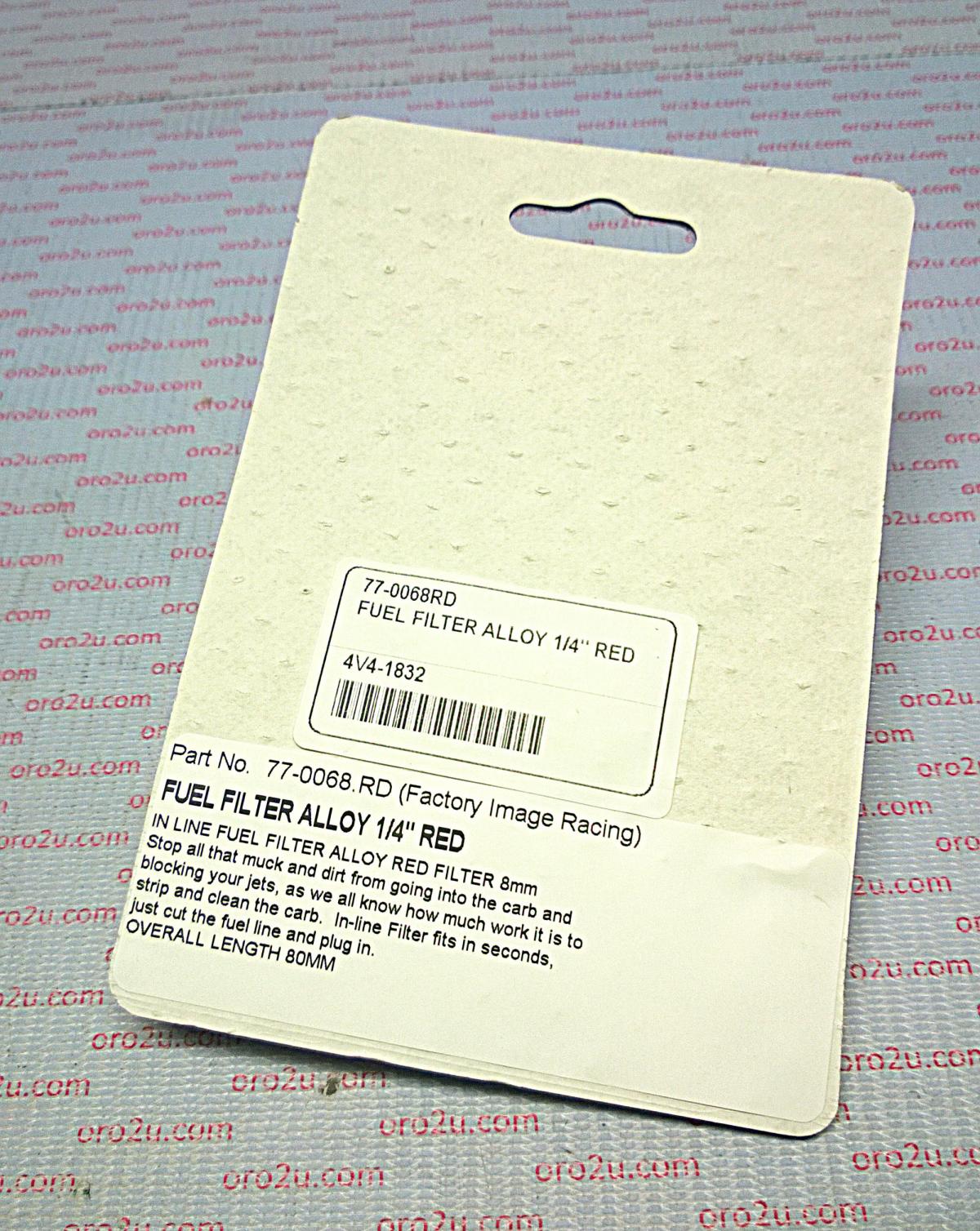 INLINE FUEL FILTER ALLOY 6mm 1/4 RED WITH CLEANABLE FILTER thumbnail 5