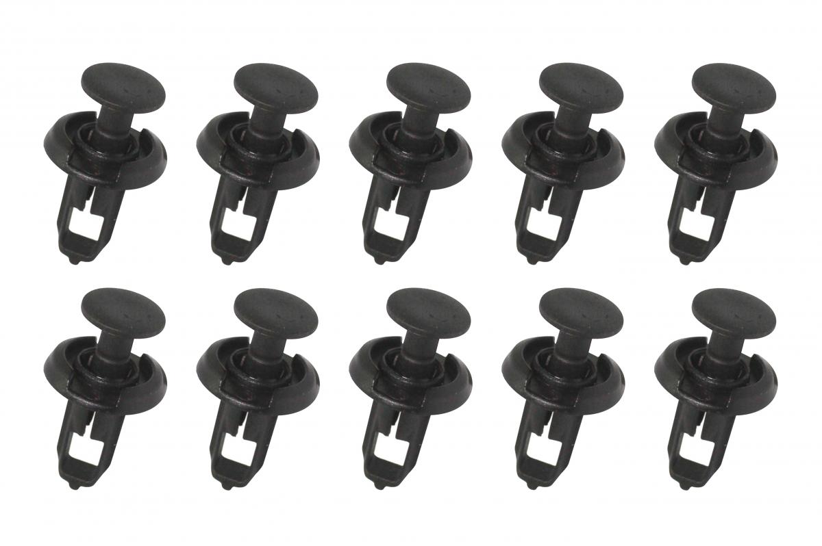 PACK-10 PLASTIC CENTER PUSH FENDER CLIPS RIVETS, 8mm x 20mm x 25mm image 1