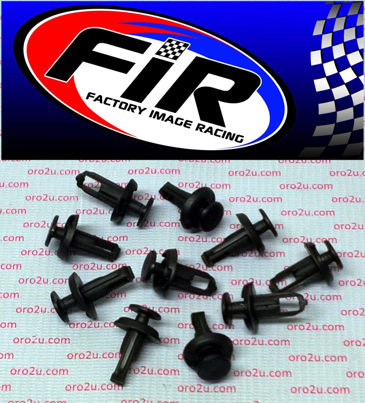 PACK-10 PLASTIC CENTER PUSH FENDER CLIPS RIVETS, 8mm x 20mm x 25mm thumbnail 3
