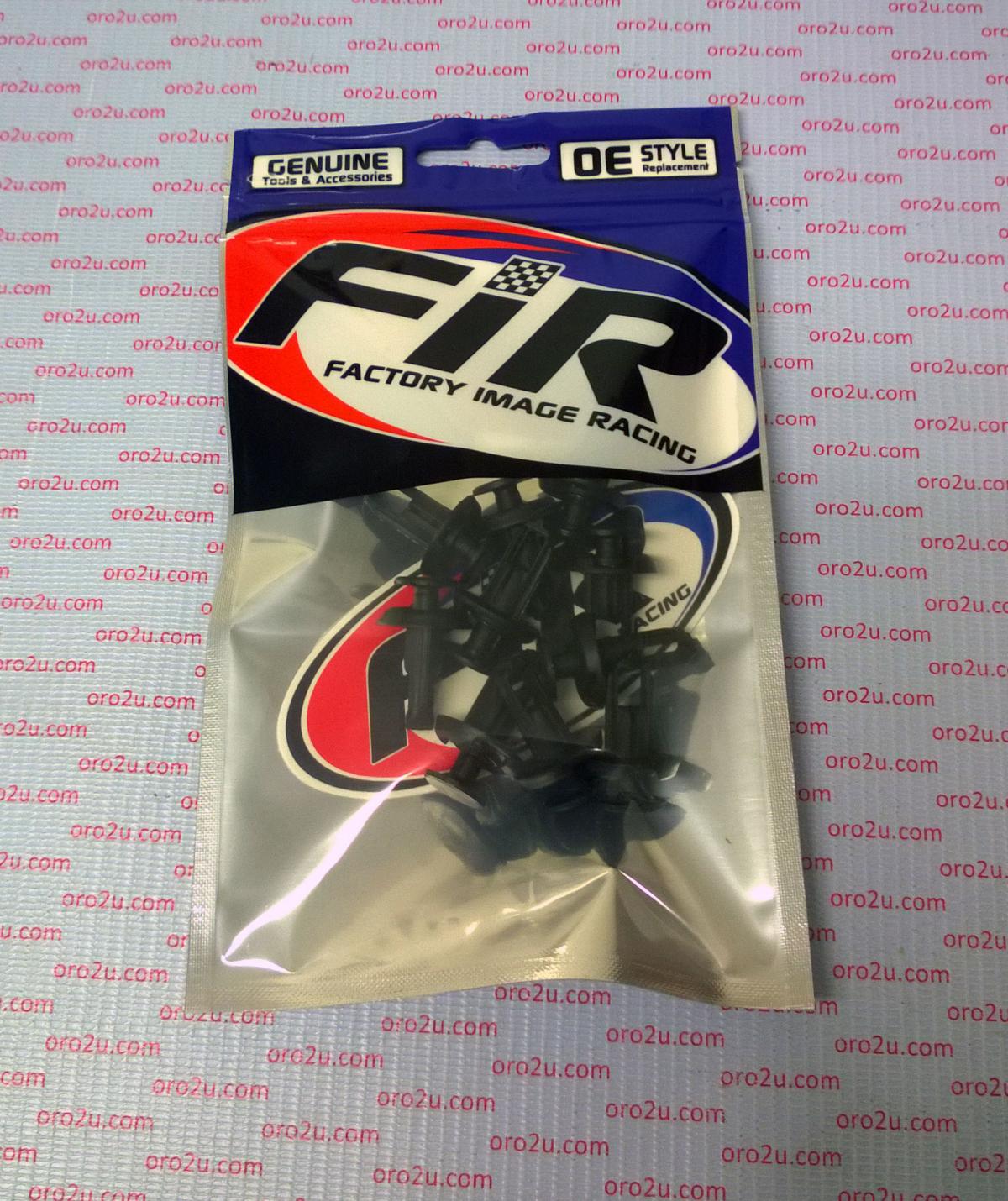 PACK-10 PLASTIC CENTER PUSH FENDER CLIPS RIVETS, 8mm x 20mm x 25mm thumbnail 4