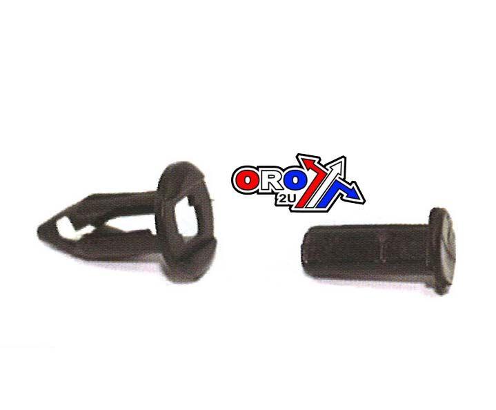 PACK-10 PLASTIC CENTER PUSH FENDER CLIPS RIVETS, 8mm x 23mm x 15mm thumbnail 3