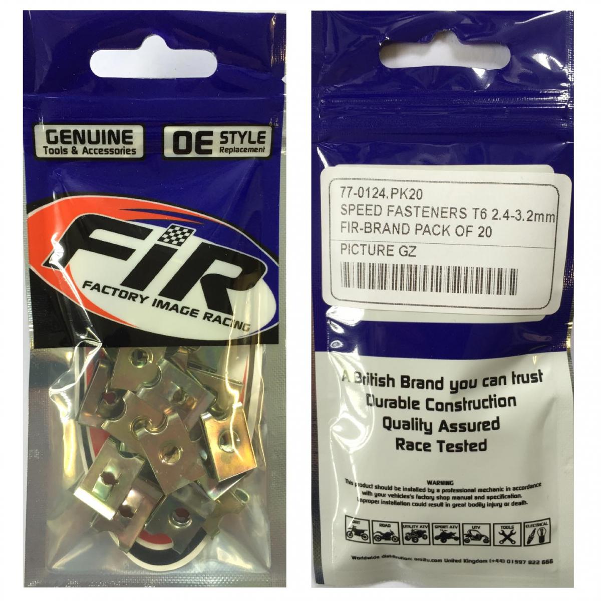 SPEED FASTENERS T6 2.4-3.2mm, PACK OF 20 thumbnail 3