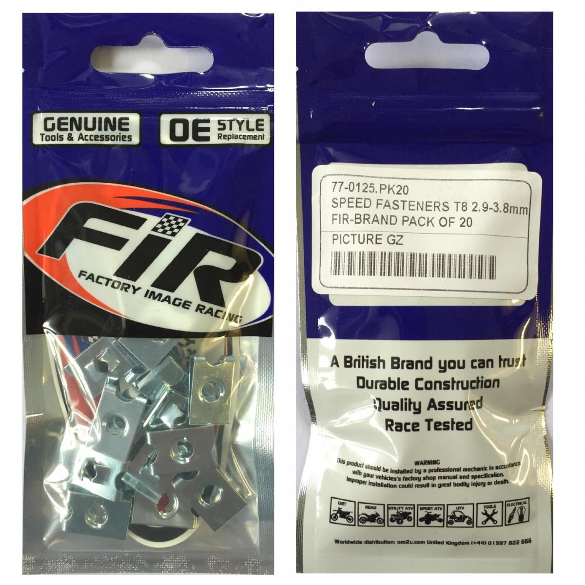 SPEED FASTENERS T8 2.9-3.8mm, PACK OF 20 thumbnail 2