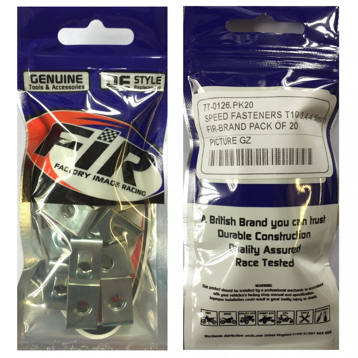 SPEED FASTENERS T10 3.4-4.5mm, PACK OF 20 thumbnail 2
