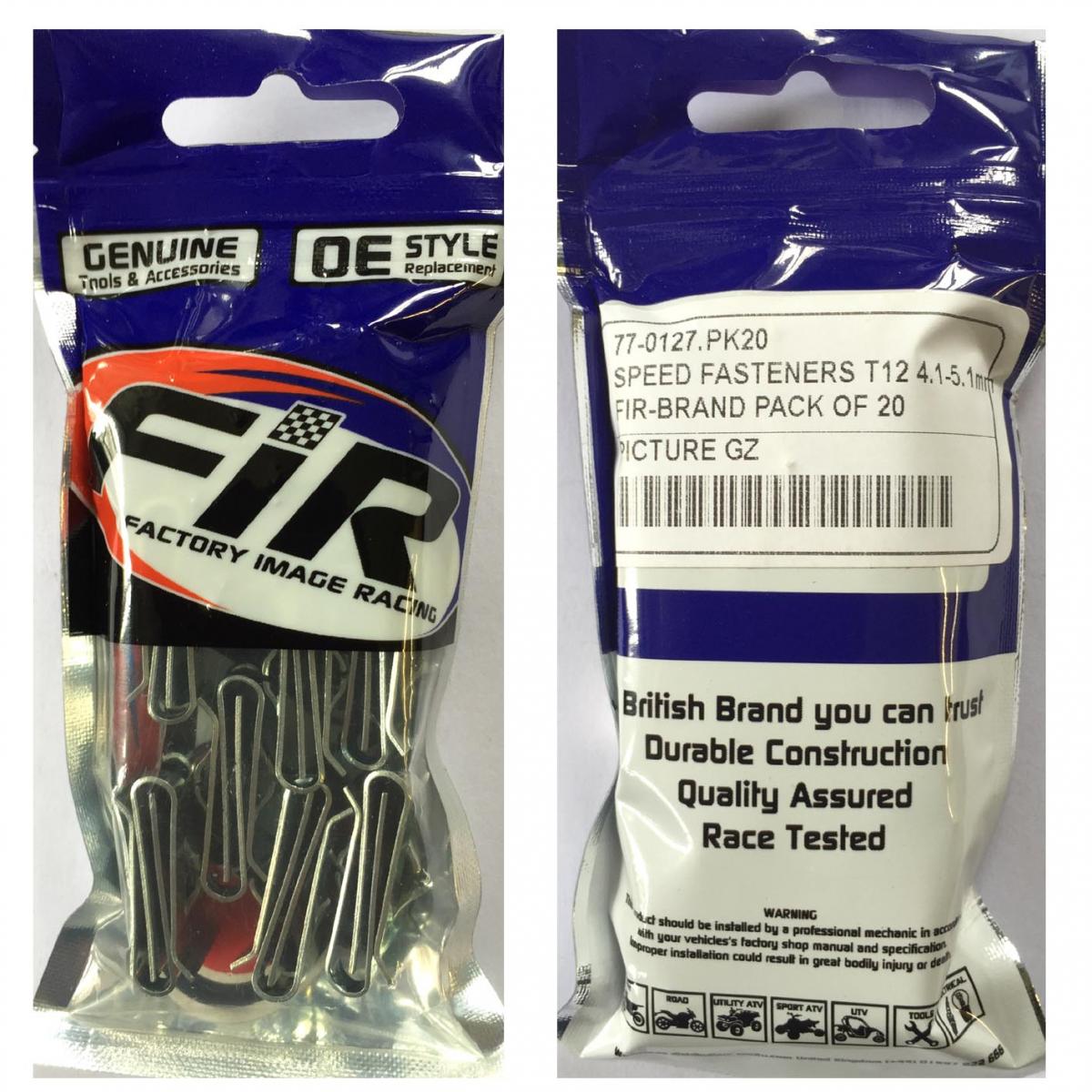 SPEED FASTENERS T12 4.1-5.1mm, PACK OF 20 thumbnail 2