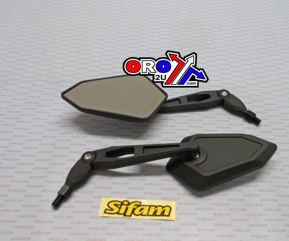 MIRROR UNIVERSAL PAIR BLACK, ROAD, SIFAM MIR9119 thumbnail 2