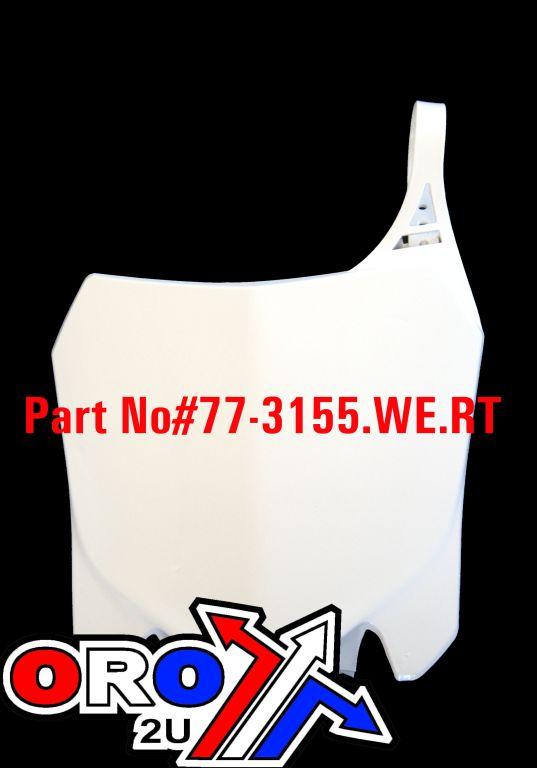 FRONT PLATE 13-16 CRF450 WHITE, RTECH R-TBCRFBN0013 thumbnail 2