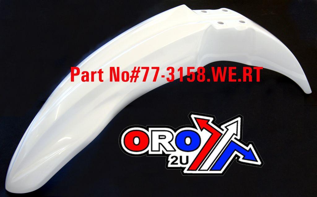 13-15 KXF250/450 FRONT FENDER, WHITE RTECH R-PAKXFBN0013 thumbnail 2