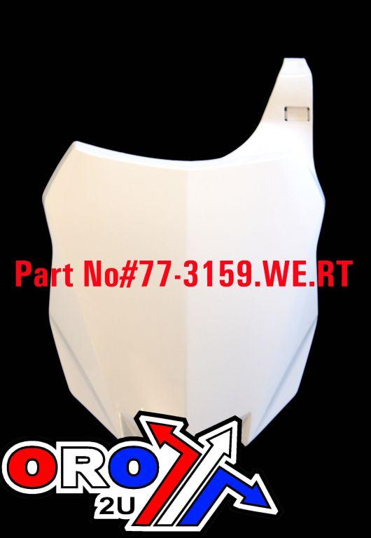 FRONT PLATE 13-15 KXF250/450, WHITE RTECH R-TBKXFBN0013 thumbnail 2