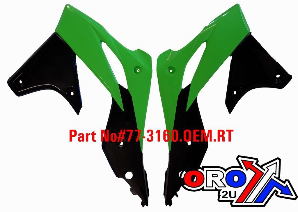 RAD SCOOPS 13-16 KX250F OEM, GREEN/BLACK R-CVKXFVENR13 thumbnail 2