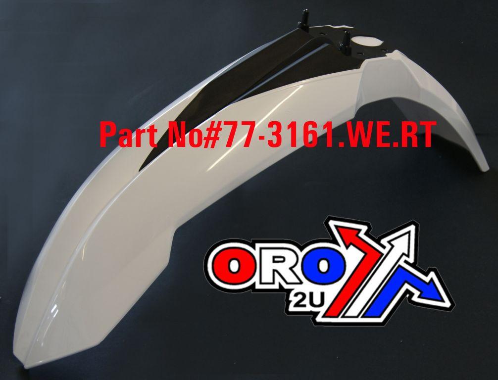 13-16 KTM85 FRONT FENDER WHITE, RTECH R-PAKTMBN0985 thumbnail 2