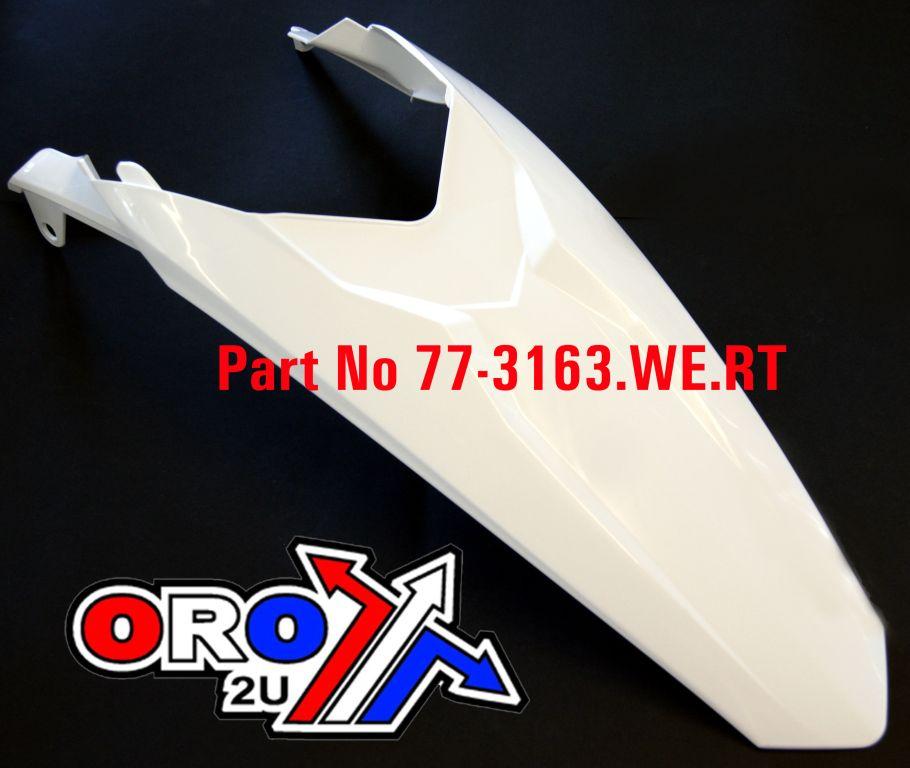 13-17 KTM85 REAR FENDER WHITE, RTECH R-PPKTMBN0985 thumbnail 2