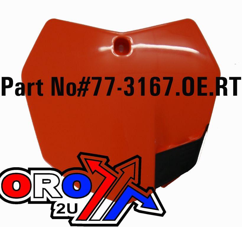 FRONT PLATE 2013-15 KTM SX/SXF, ORANGE RTECH R-TBKTMAR0013 thumbnail 2