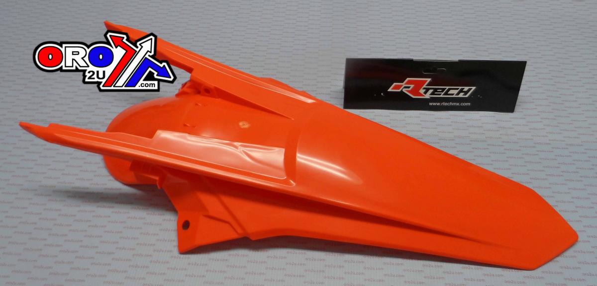 REAR FENDER 2017 EXC/EXC-F, RTECH R-PPKTMAR0017 ORANGE thumbnail 2