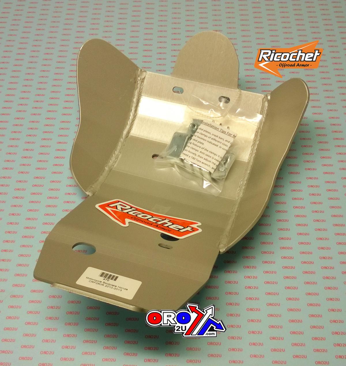 SKID PLATE HD ALUMINIUM ENDURO 10-13 HONDA CRF 250R, 470 RICOCHET thumbnail 2