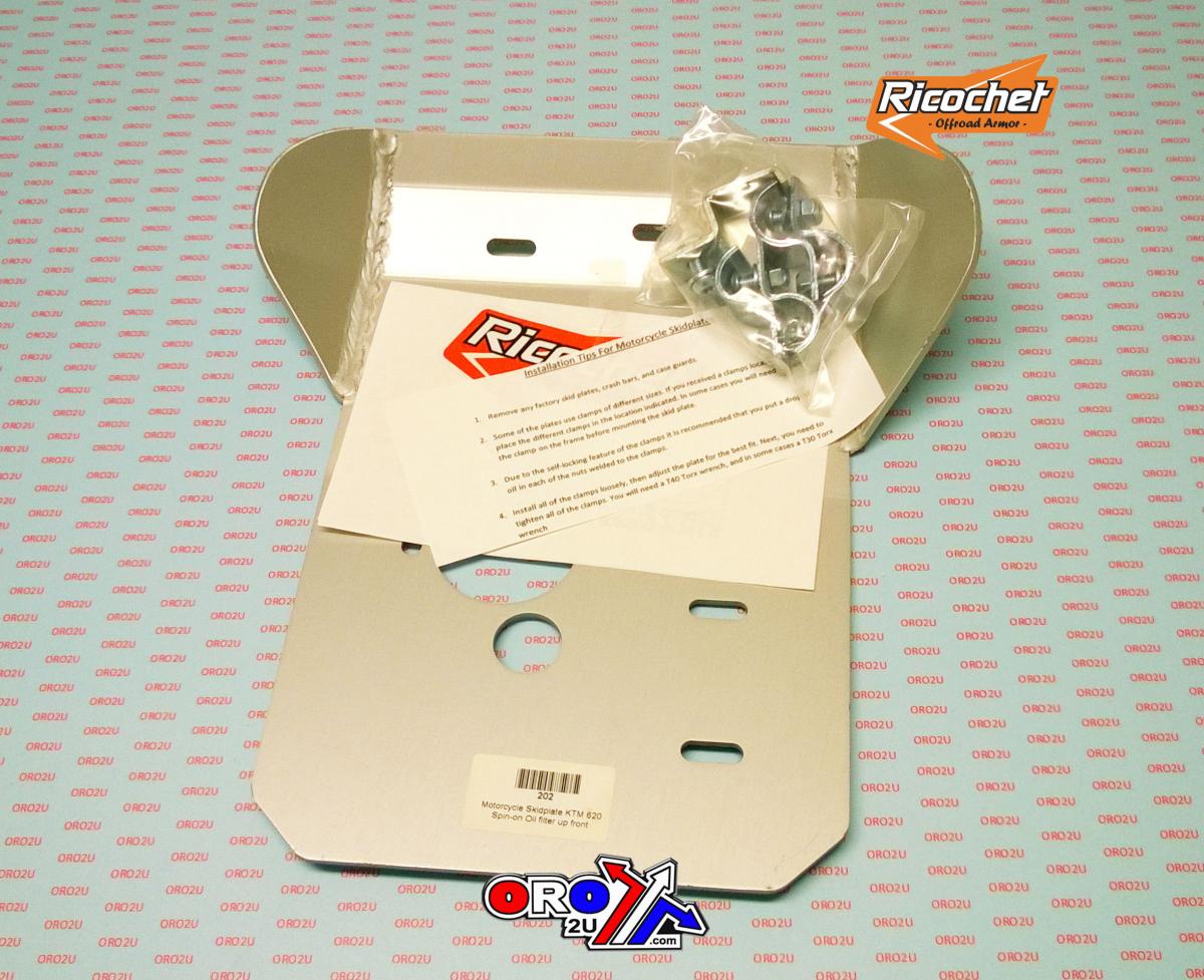 SKID PLATE HD ALUMINIUM ENDURO 88-03 KTM 4STK DUAL, 202 RICOCHET thumbnail 2