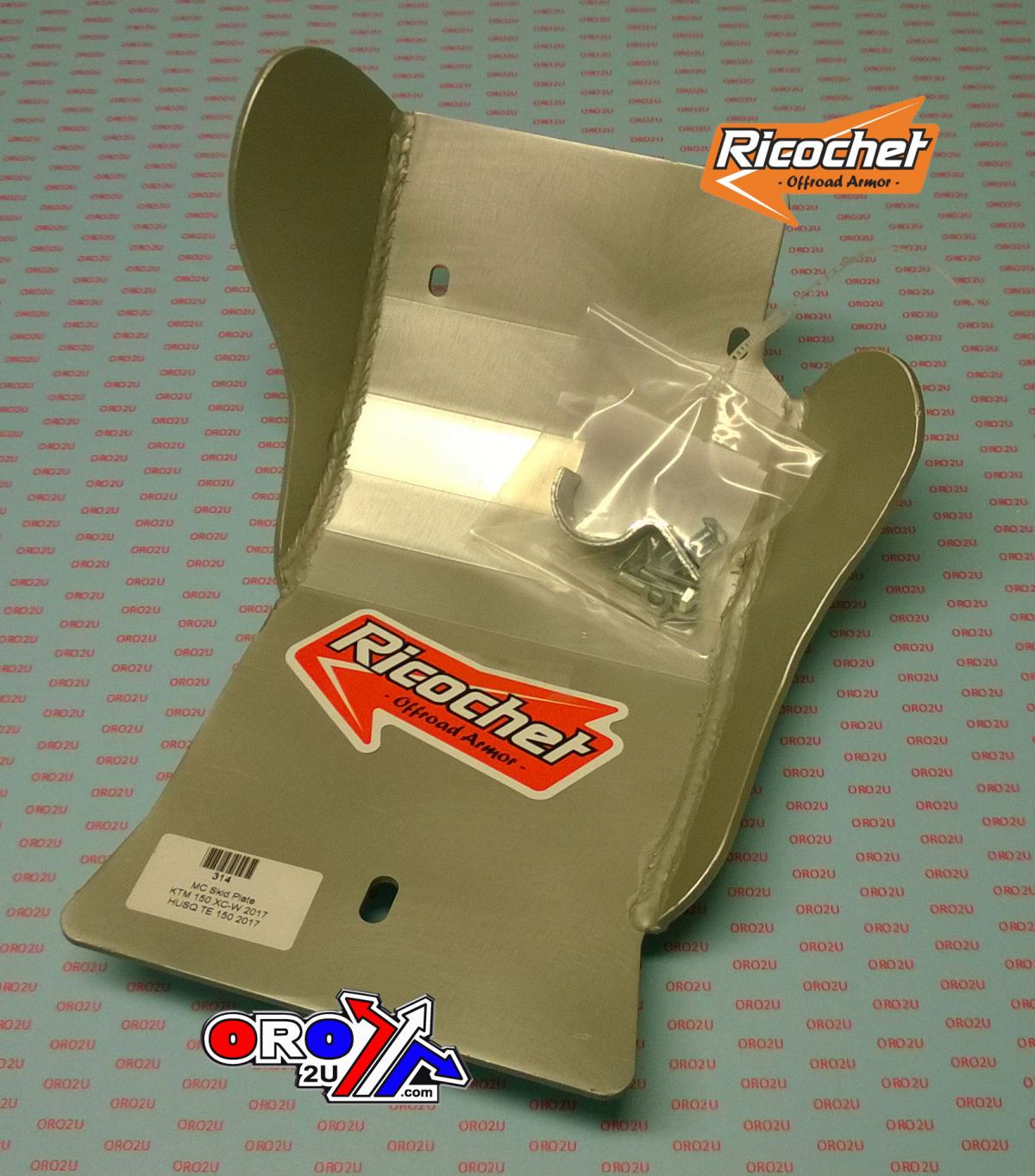 SKID PLATE HD ALUMINIUM ENDURO 17-22 KTM XC-W 150, 314 RICOCHET thumbnail 2