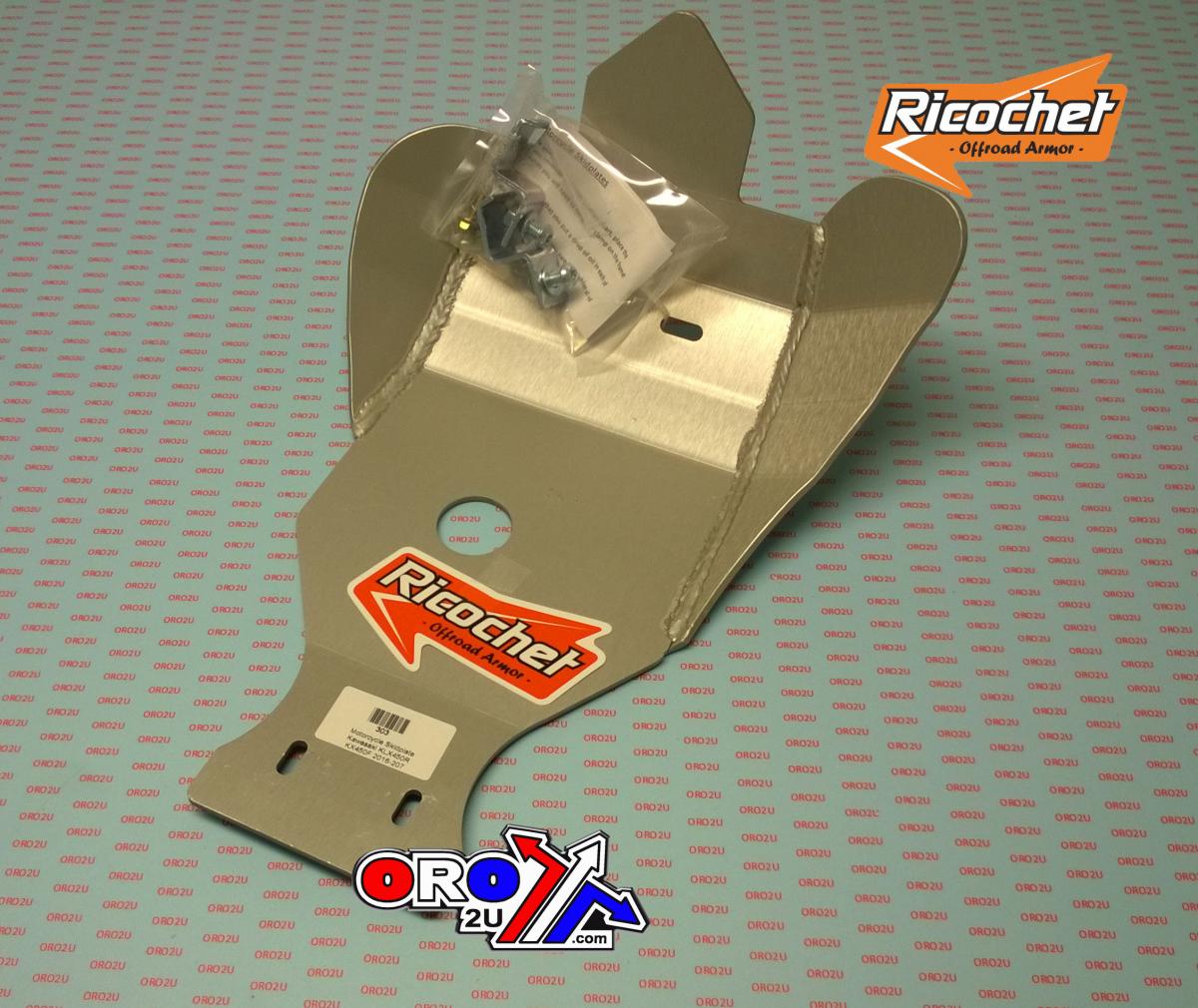 SKID PLATE HD ALUMINIUM ENDURO 16-18 KAWASAKI KX 450F 303 RICOCHET thumbnail 2