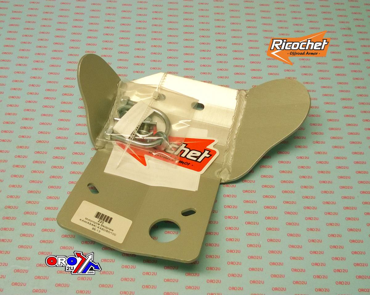 SKID PLATE HD ALUMINIUM ENDURO 96-24 KAWASAKI KX 80/85/100, 220 RICOCHET thumbnail 2