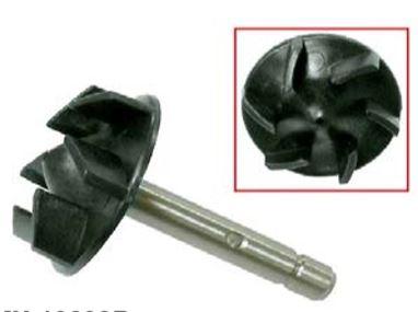 WATER PUMP SHAFT 1C3-12450-00-00, YAMAHA YZ 125, MX-10233B, SHAFT WITH IMPELLER thumbnail 2