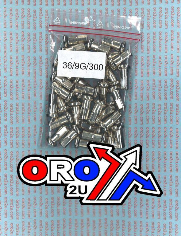 SPOKE NIPPLES 9G/300 SILVER thumbnail 2
