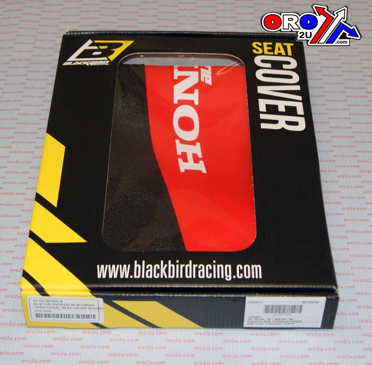 92-97 CR125/CR250 BLACKBIRD, TRADITIONAL SEAT COVER BLK/RED, 1104/03 thumbnail 3