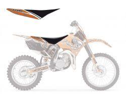 04-12 KTM85 TRIBAL SKULL 2 SEAT COVER, BLACKBIRD 1508B image 1