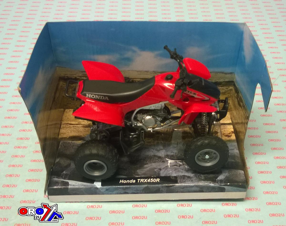 MODEL DIE CAST HONDA HRC TRX 450R, RED AND BLACK, SCALE 1:12, NEWRAY 57093A thumbnail 4