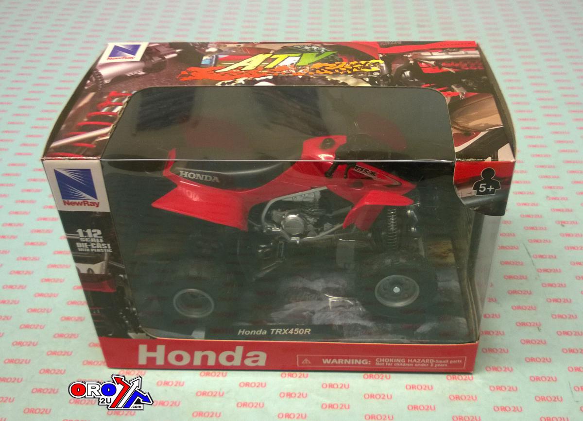 MODEL DIE CAST HONDA HRC TRX 450R, RED AND BLACK, SCALE 1:12, NEWRAY 57093A thumbnail 5