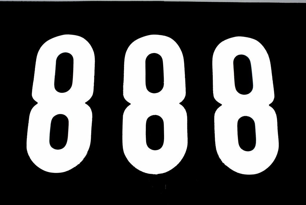 8 THICK WHITE 8 [x3] image 1