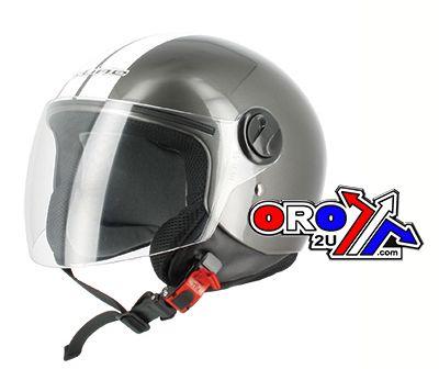 HELMET ROAD SM 56 GREY/WHITE, HALF JET VISOR S-LINE S740, DEC4F1202 thumbnail 2
