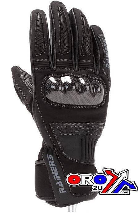 GLOVE BLACK LEATHER CARBON, PROTECTOR, WATERPROOF thumbnail 3