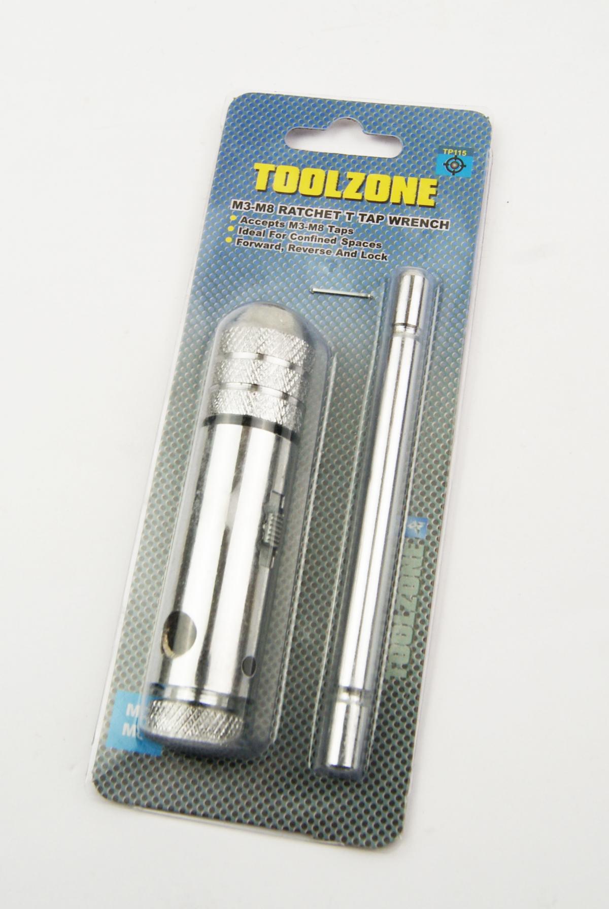 RATCHET T TAP WRENCH M3-M8 - TOOLZONE KDPTP115 thumbnail 3