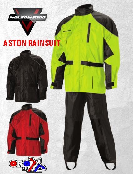 ASTON RAINSUIT BK/YE X LARGE, NELSON-RIGG BLACK/YELLOW, AS-3000-HVY-04-XL