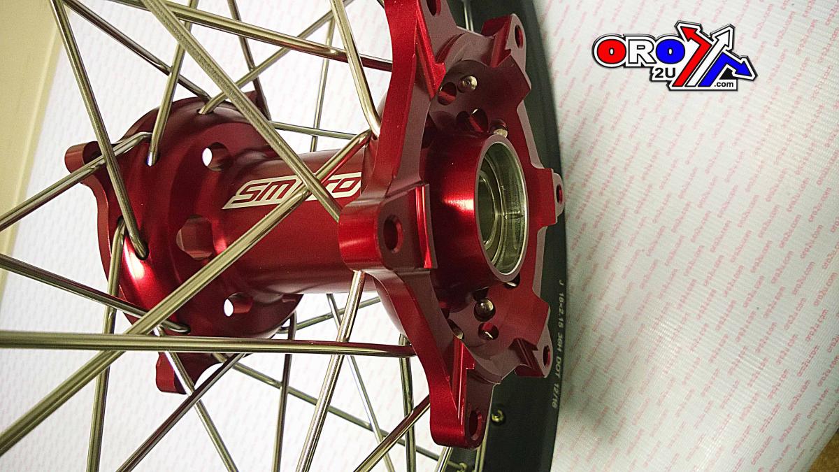 18x2.15 WHEEL HON BLACK/RED, MX-9131 RIM BLK, HUB RED, SP04703845199 MATT RIM thumbnail 2