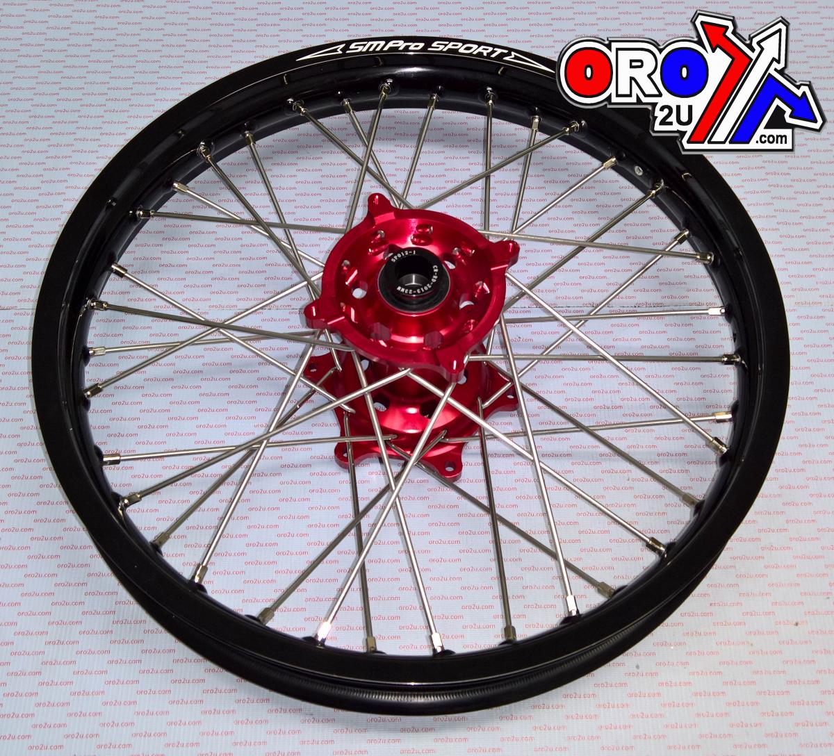 19x2.15 WHEEL HON GLOSS BLACK RIM / GLOSS RED HUB, GLOSS BLACK RIM, GLOSS RED HUB, SP012.03.81.01.99 MX-9023 thumbnail 2
