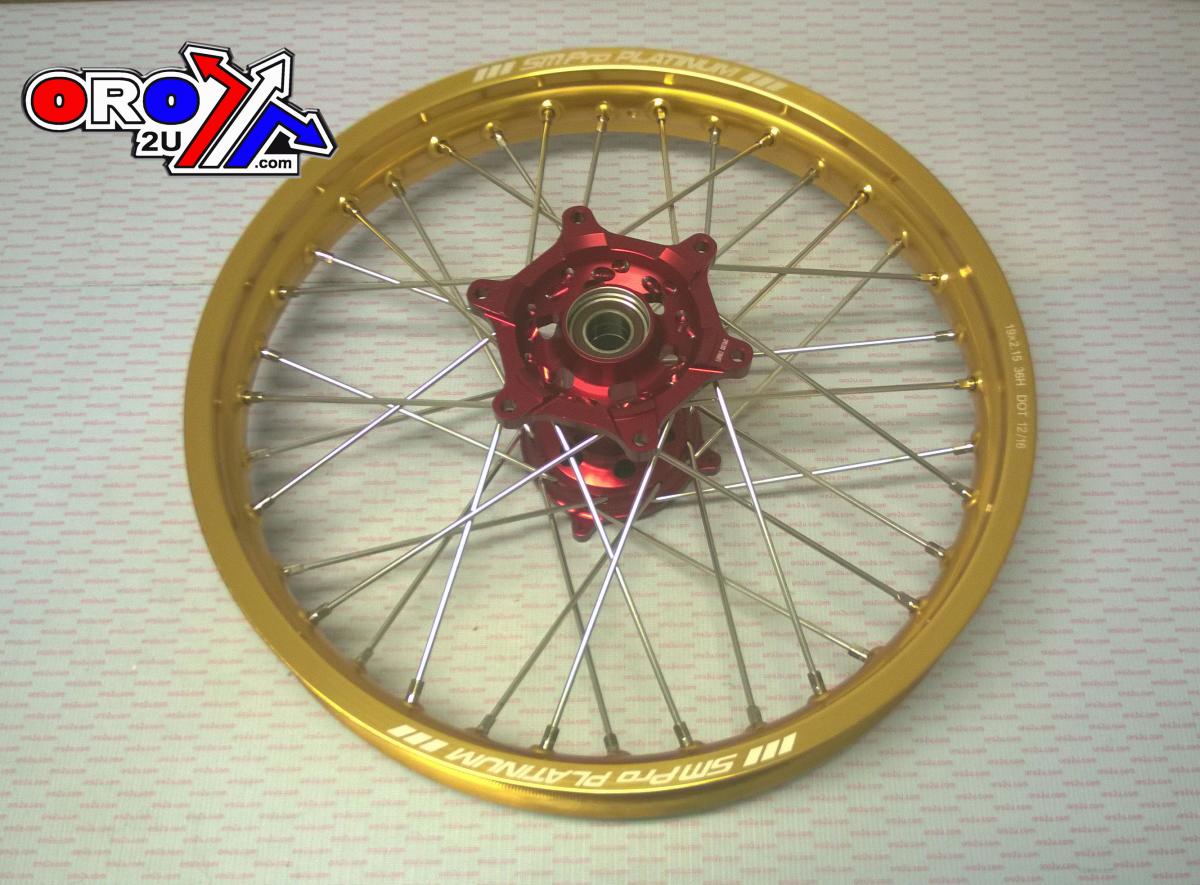 19x2.15 WHEEL HON GLOSS GOLD / RED, GLOSS GOLD RIM / GLOSS RED HUB, SP012.03.81.02.99 MX-9022 thumbnail 2