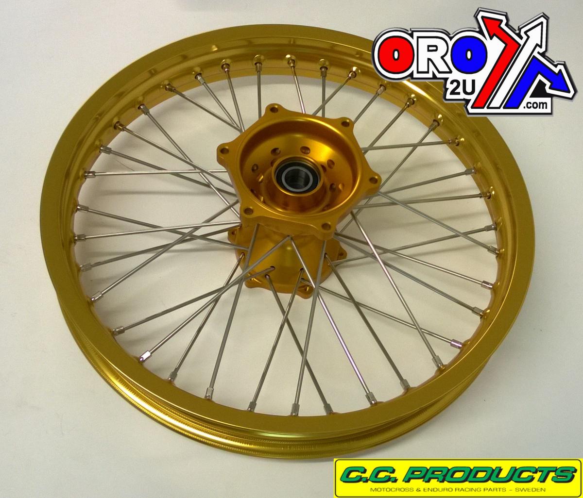 19x2.15 WHEEL KTM525 13 GD/GD, GOLD RIM, GOLD HUB thumbnail 2