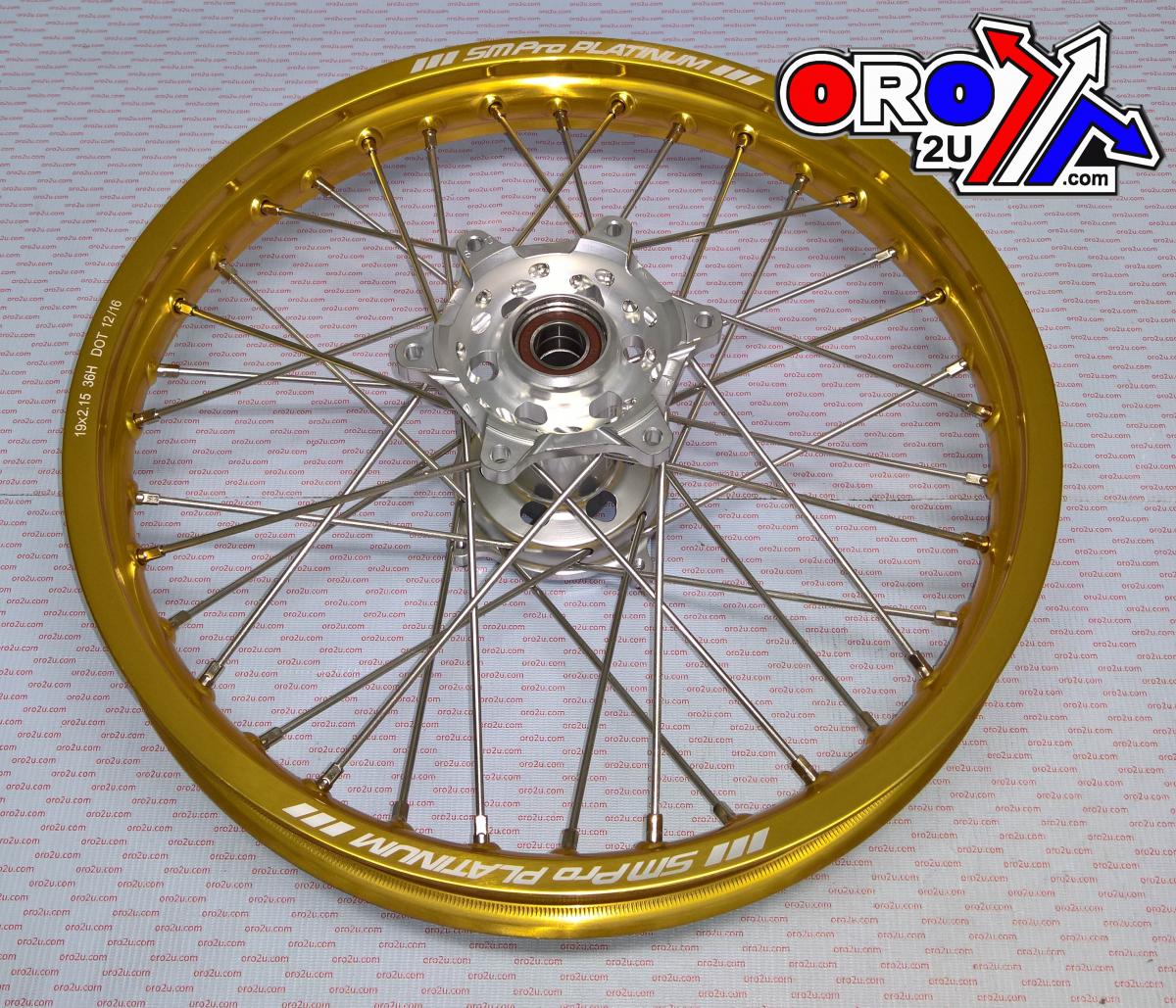 19x2.15 WHEEL RMZ 07-18 RACE, MX-3020 GLOSS GOLD RIM,GLOSS SILVER HUB, SP063.00.81.02.99 GLOSS RIM thumbnail 2