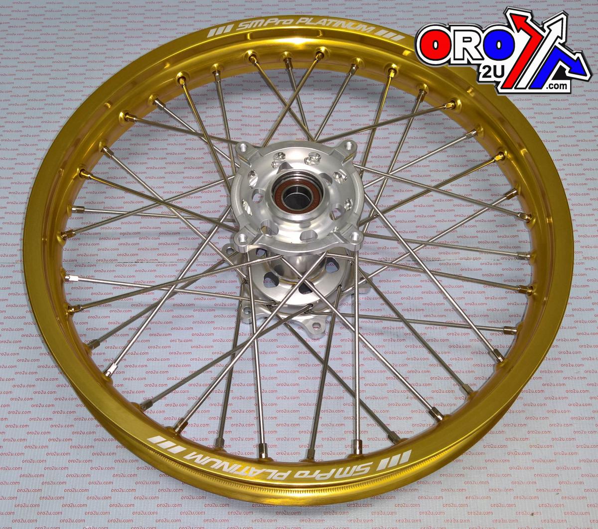 19x1.85 WHEEL RMZ 07-23 RACE, MX-3010 GLOSS GOLD RIM,GLOSS SILVER HUB, SP063.00.82.02.99 GLOSS RIM thumbnail 2