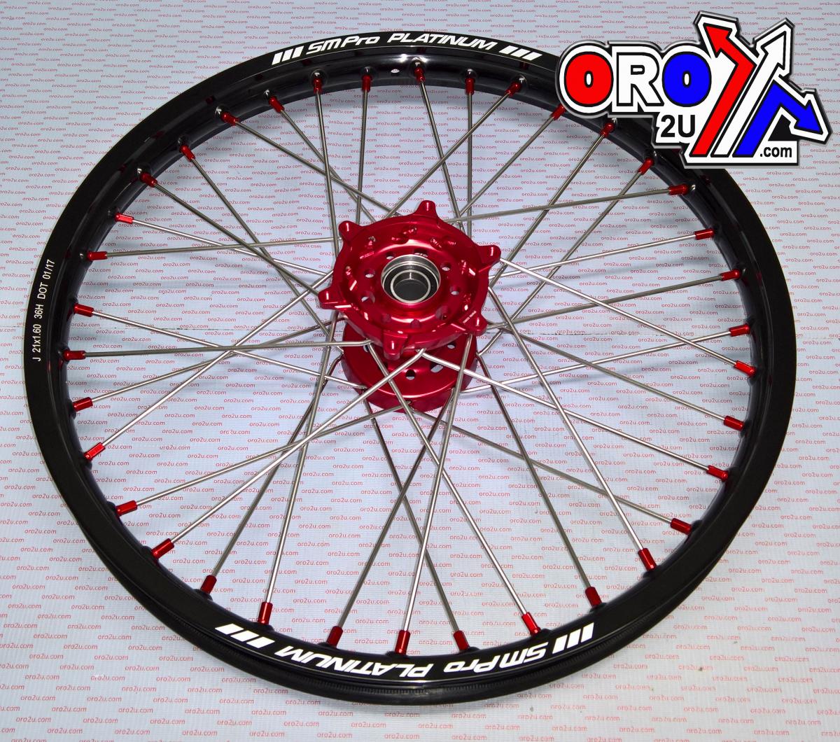 21x1.60 WHEEL GASGAS BLACK/RED, MX-6000 BLACK RIM, RED HUB, RED NIPPLES. GLOSS RIM thumbnail 2