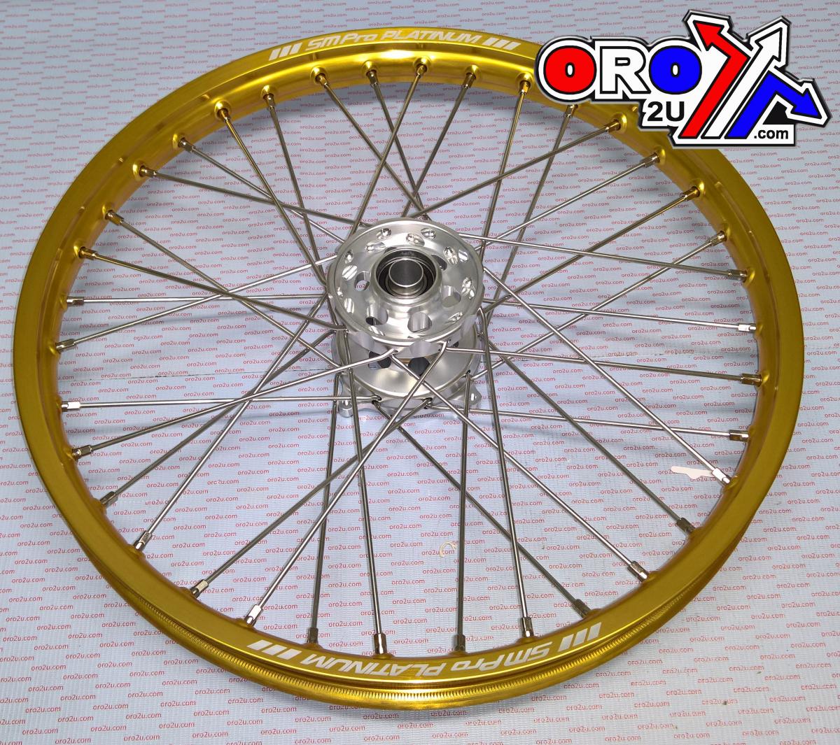 21x1.60 WHEEL RMZ 05-23RACE, MX-3000 GLOSS GOLD RIM, GLOSS SILVER HUB, SP175.00.80.02.99 GLOSS RIM thumbnail 2