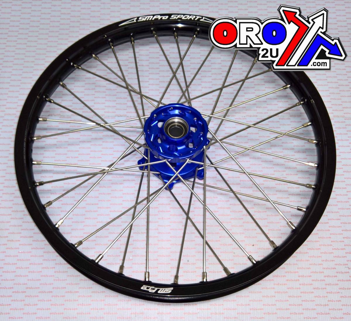 21x1.60 WHEEL YAM GLOSS BK/BE RACE, MX-4001 GLOSS BLACK RIM / BLUE HUB, SP185.04.80.01.99 GLOSS RIM thumbnail 2