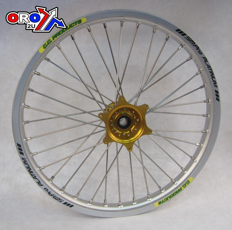 21x1.60 WHEEL YAM SILVER/GD CC, RIM SI SM PRO, HUB GOLD FRONT thumbnail 2