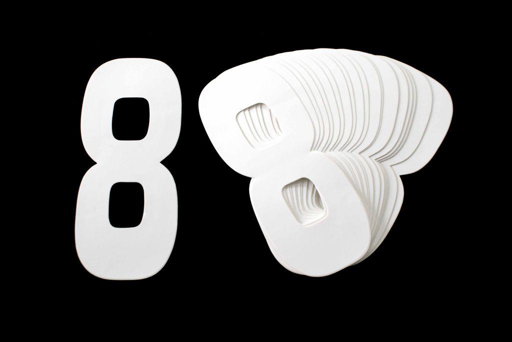 8 WHITE 8No.20cm. PACK image 1
