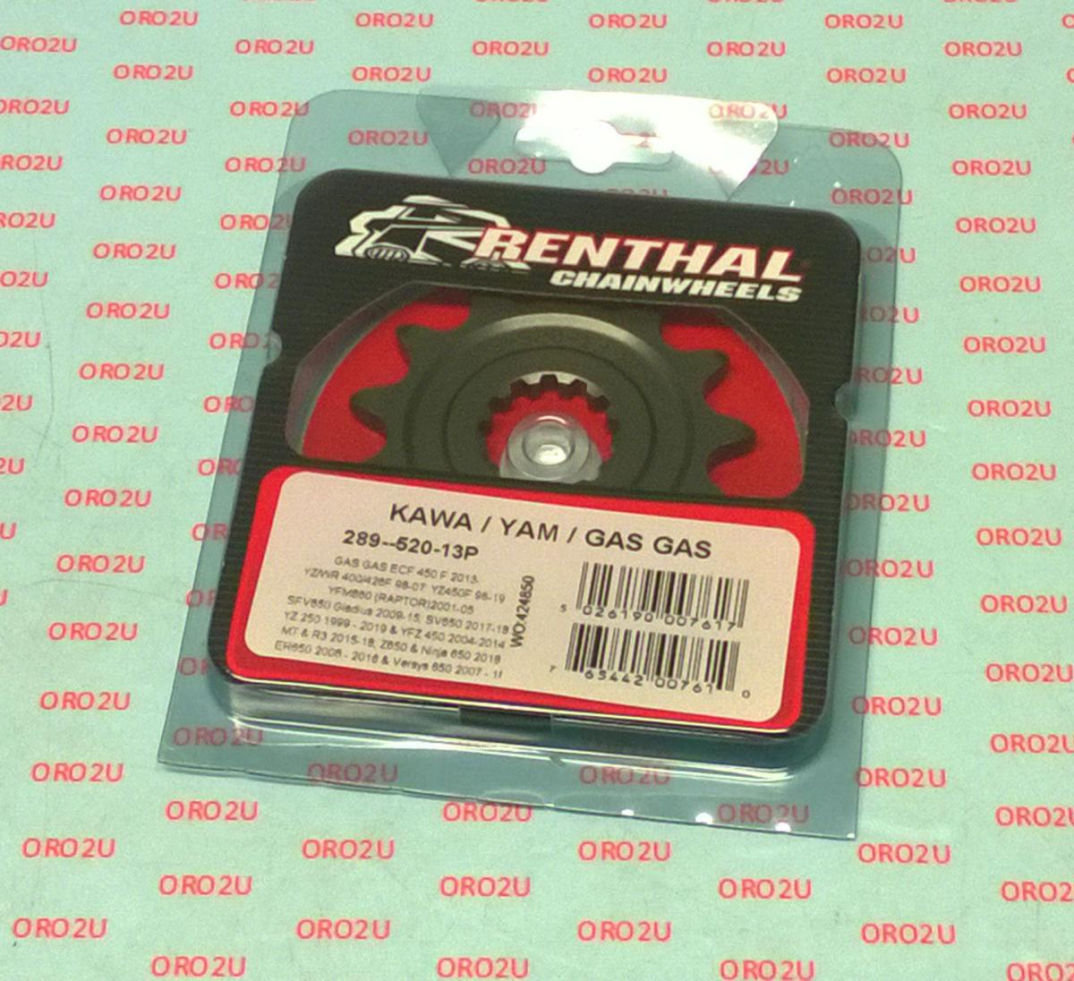 FRONT SPROCKET RENTHAL 289, KAWA/YAM/GAS GAS 289-520-13P thumbnail 3